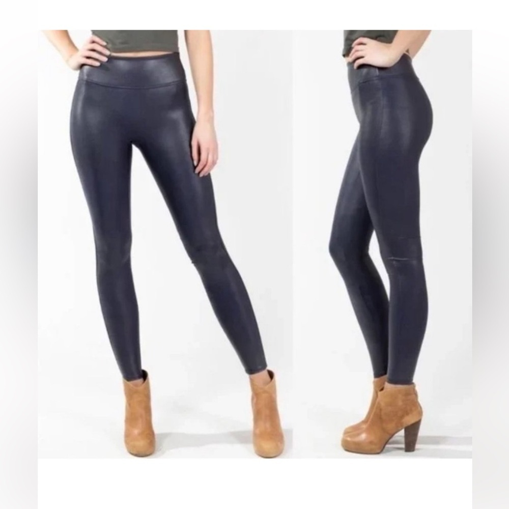 Spanx Faux Leather Legging Midnight Navy Size XS